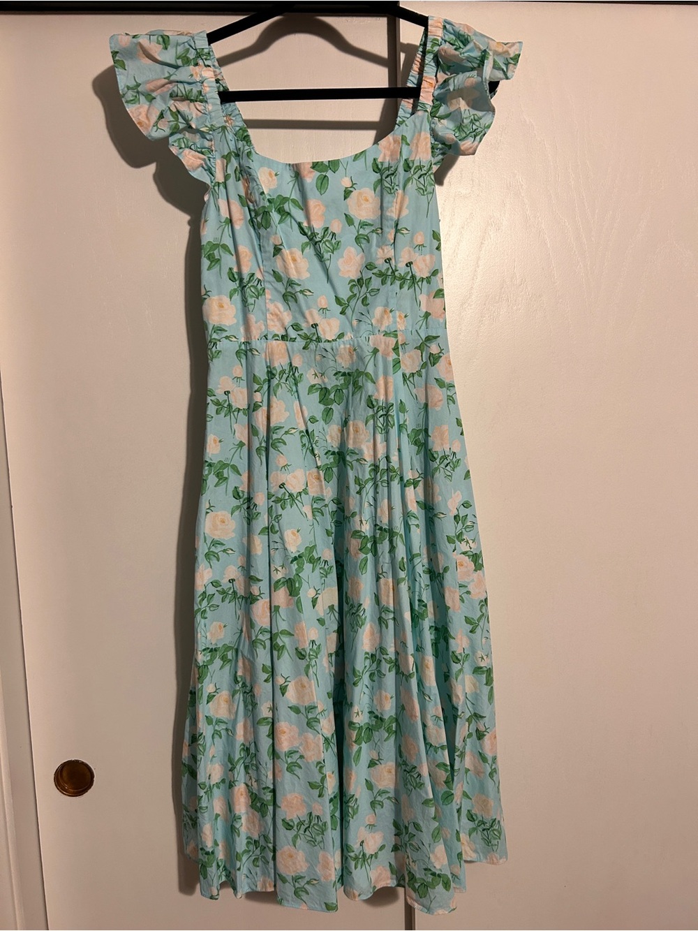 Hill House Daphne Dress in Blue Roses Cotton